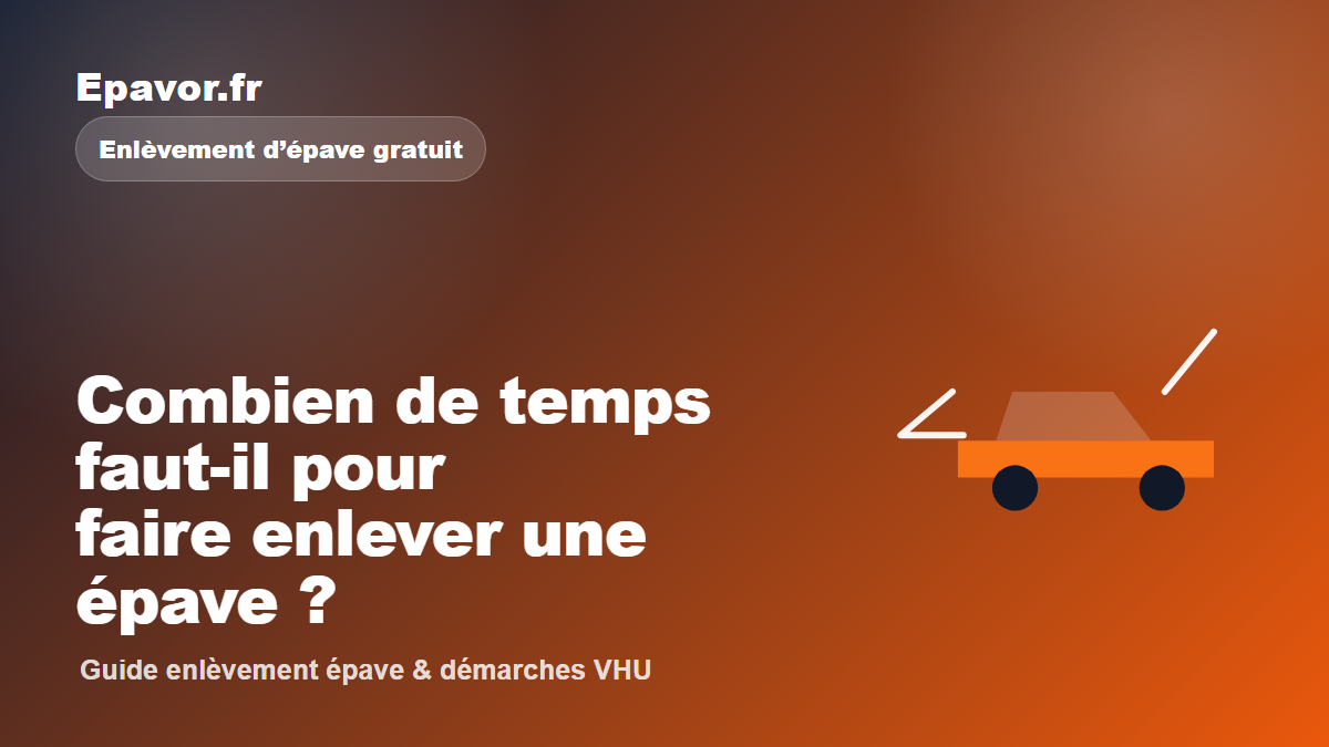 Combien de temps faut-il pour faire enlever une épave ?