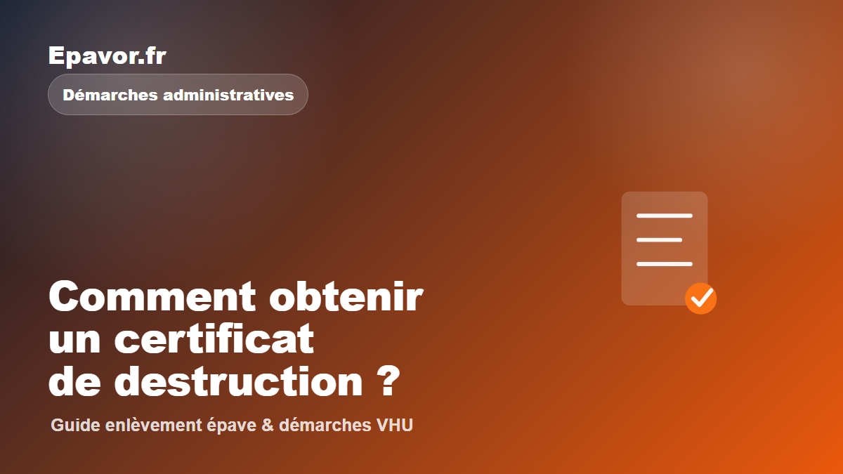 Comment obtenir un certificat de destruction ?