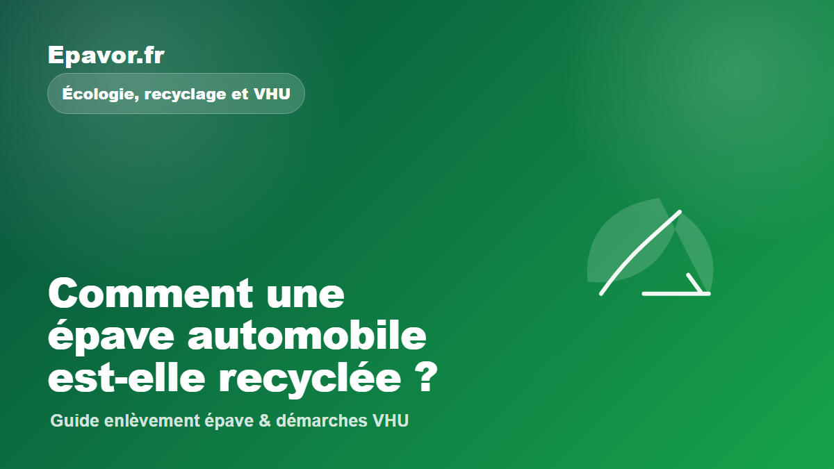 Comment une épave automobile est-elle recyclée ?