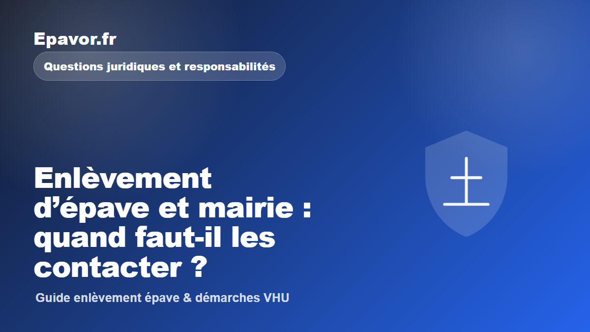 Enlèvement d’épave et mairie : quand faut-il les contacter - guide Epavor pour véhicule hors d’usage