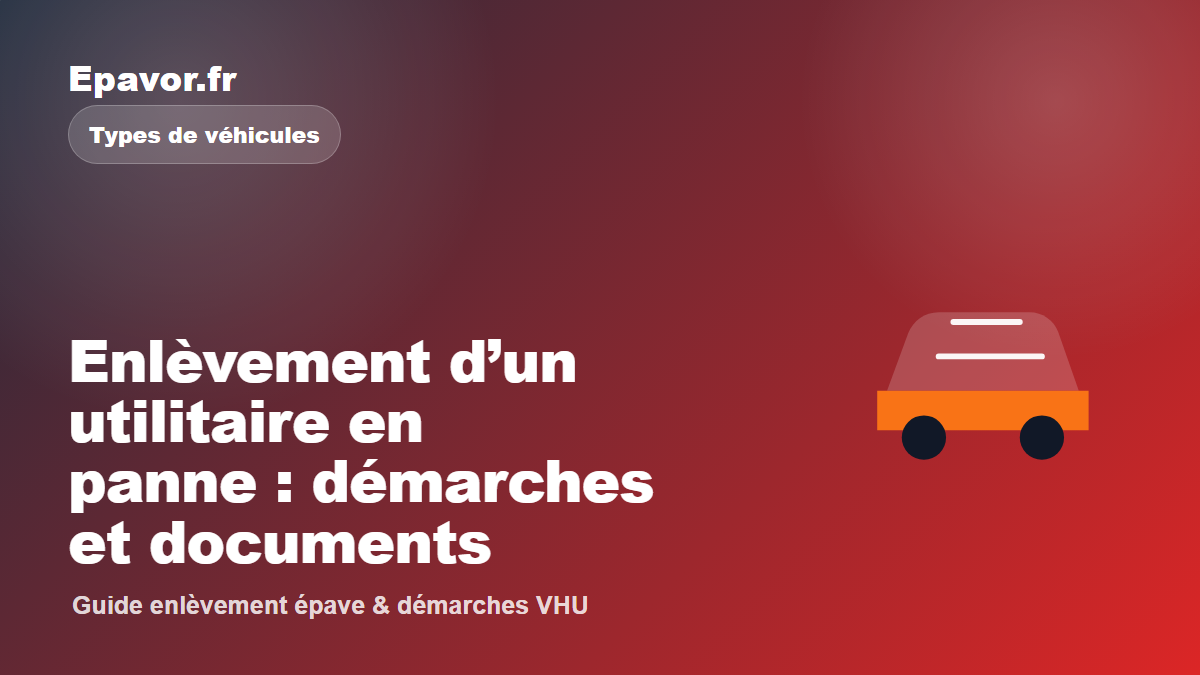 Enlèvement d’un utilitaire en panne : démarches et documents