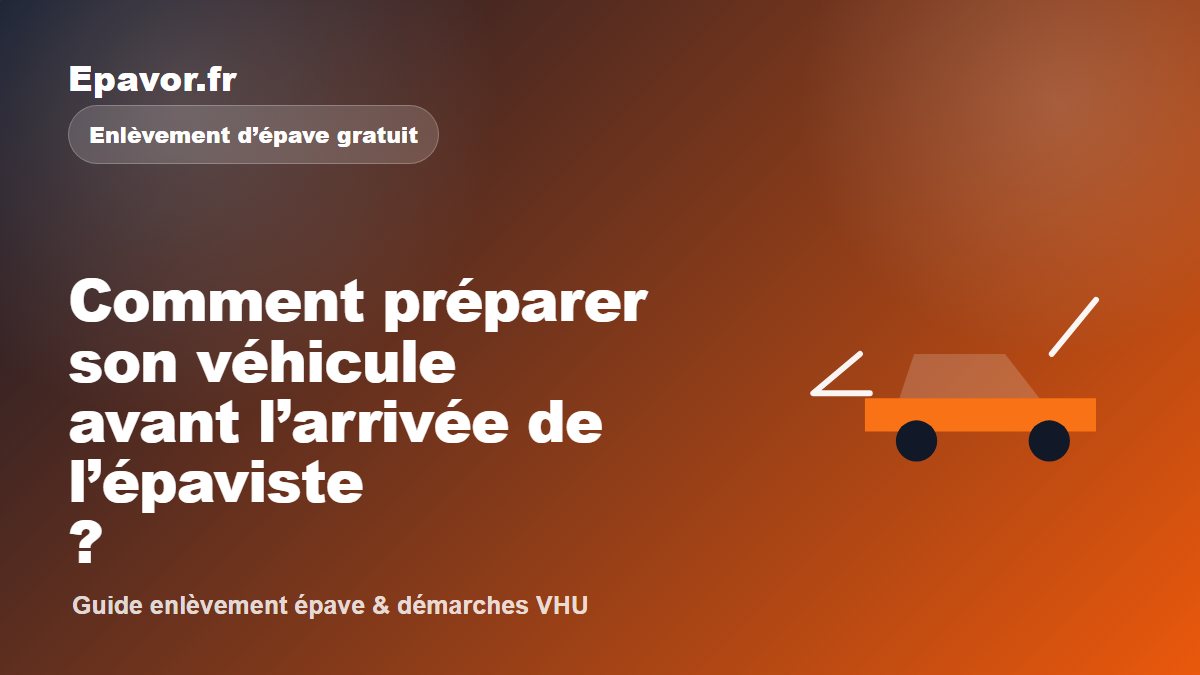Comment préparer son véhicule avant l’arrivée de l’épaviste - guide Epavor pour véhicule hors d’usage