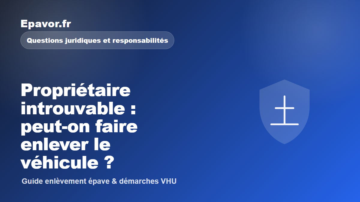 Propriétaire introuvable : peut-on faire enlever le véhicule ?