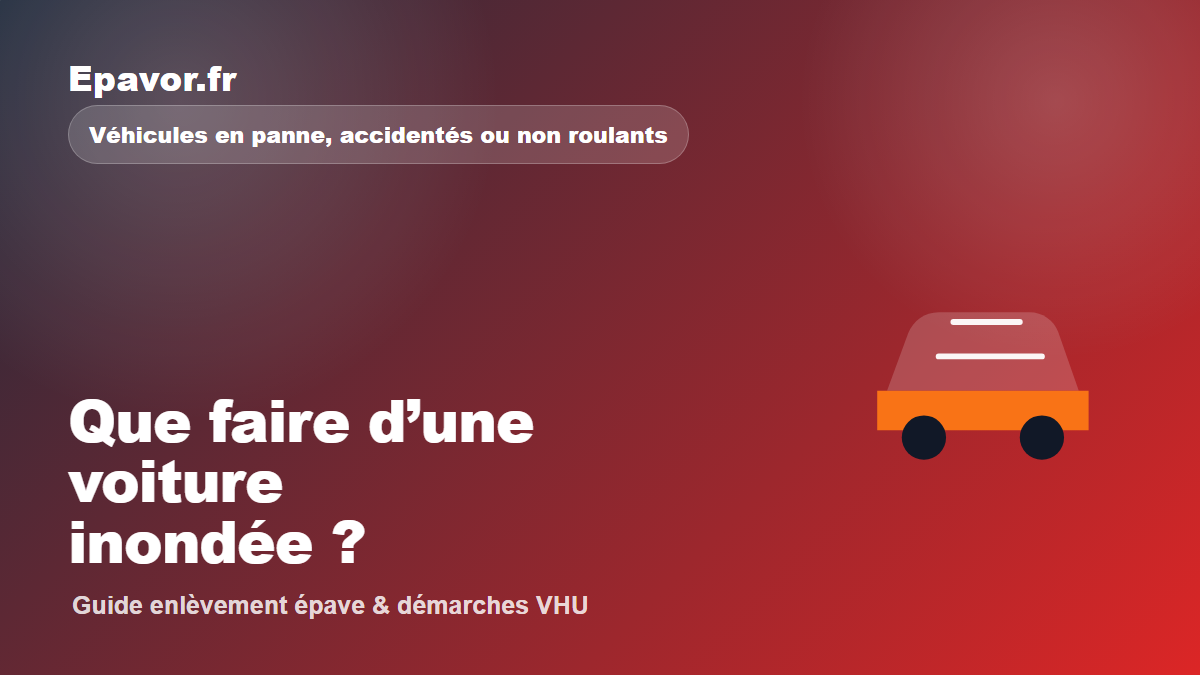 Que faire d’une voiture inondée - guide Epavor pour véhicule hors d’usage