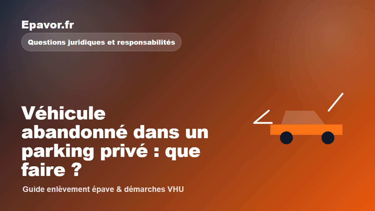 Véhicule abandonné dans un parking privé : que faire ?