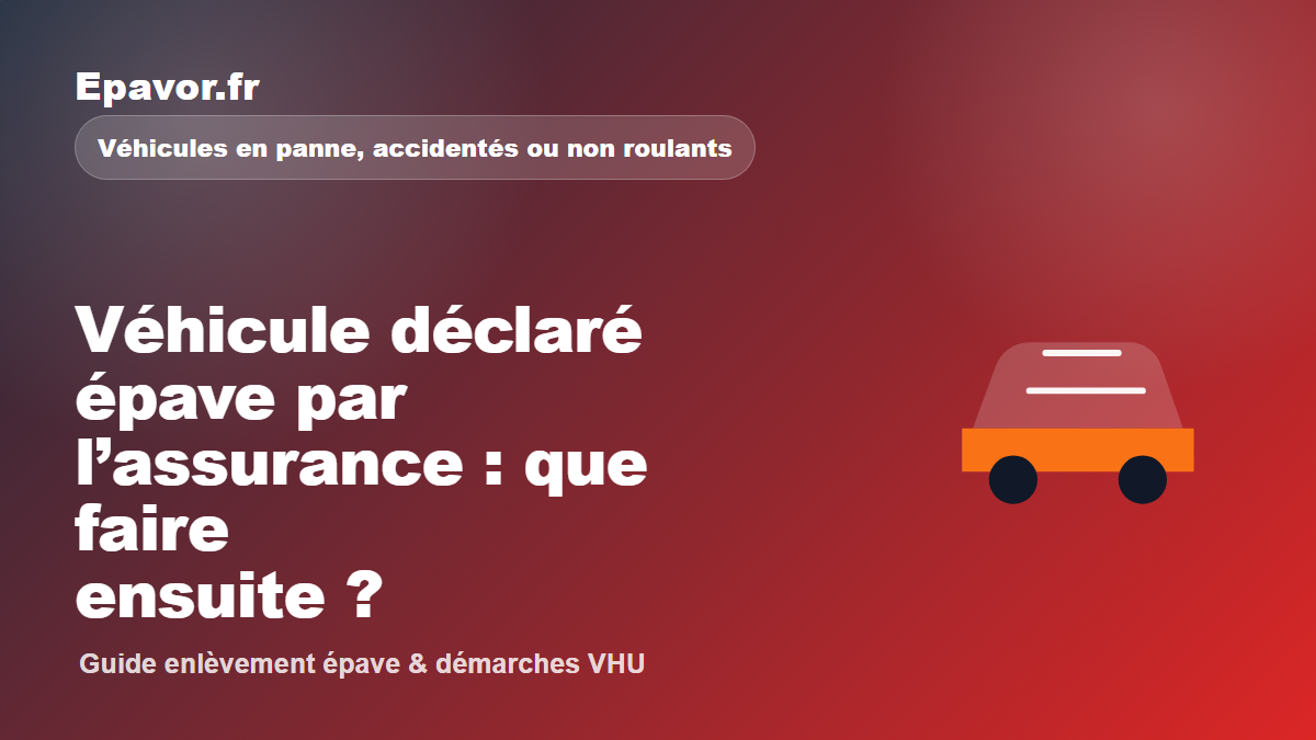 Véhicule déclaré épave par l’assurance : que faire ensuite ?