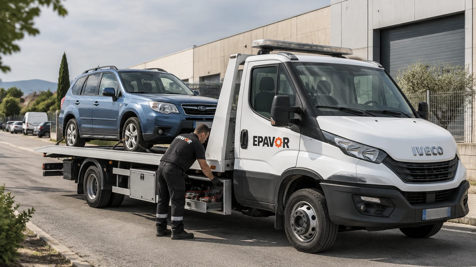 Illustration d’un enlèvement d’épave à Baixas avec une dépanneuse — service d’épaviste.