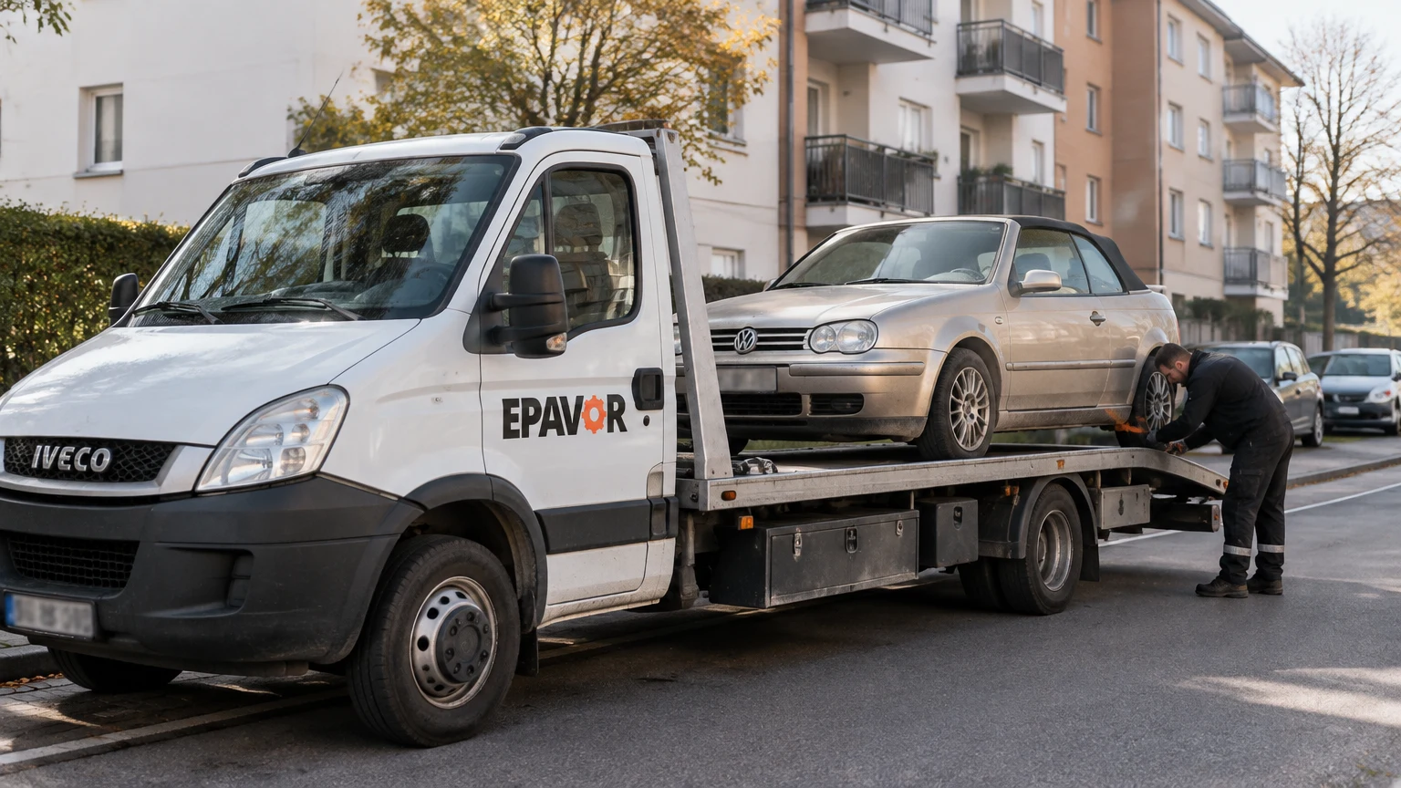 Illustration d’un enlèvement d’épave à Brumath avec une dépanneuse — service d’épaviste.