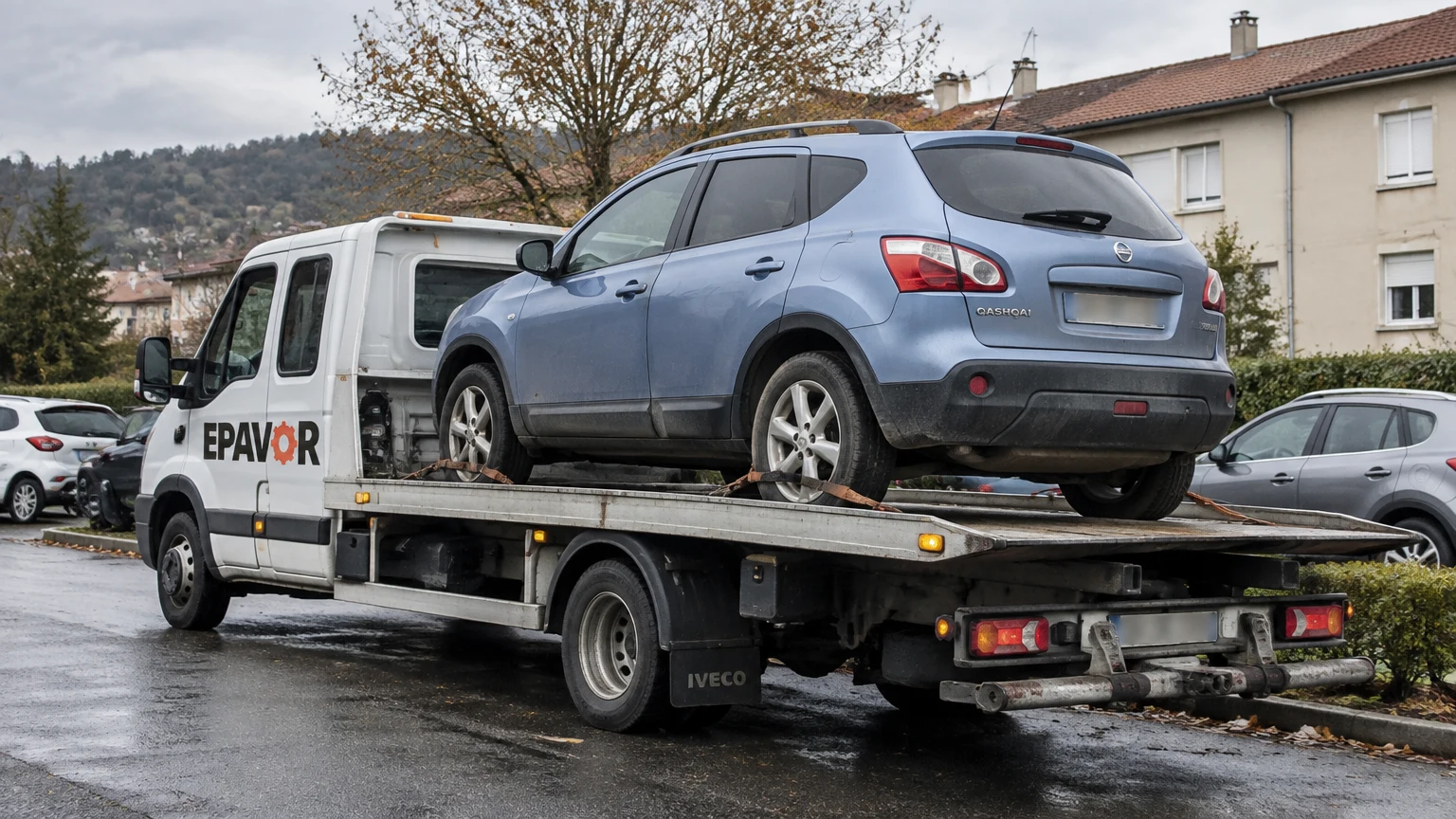 Illustration d’un enlèvement d’épave à Carmaux avec une dépanneuse — service d’épaviste.