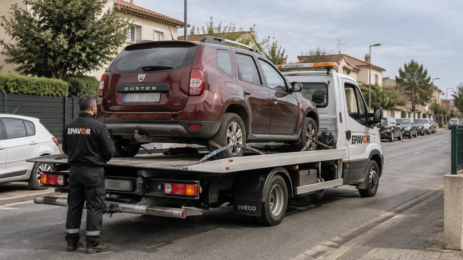 Illustration d’un enlèvement d’épave à Castelginest avec une dépanneuse — service d’épaviste.
