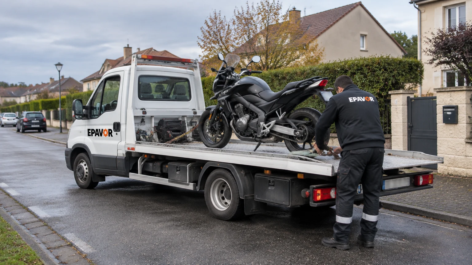 Illustration d’un enlèvement d’épave à Cattenom avec une dépanneuse — service d’épaviste.