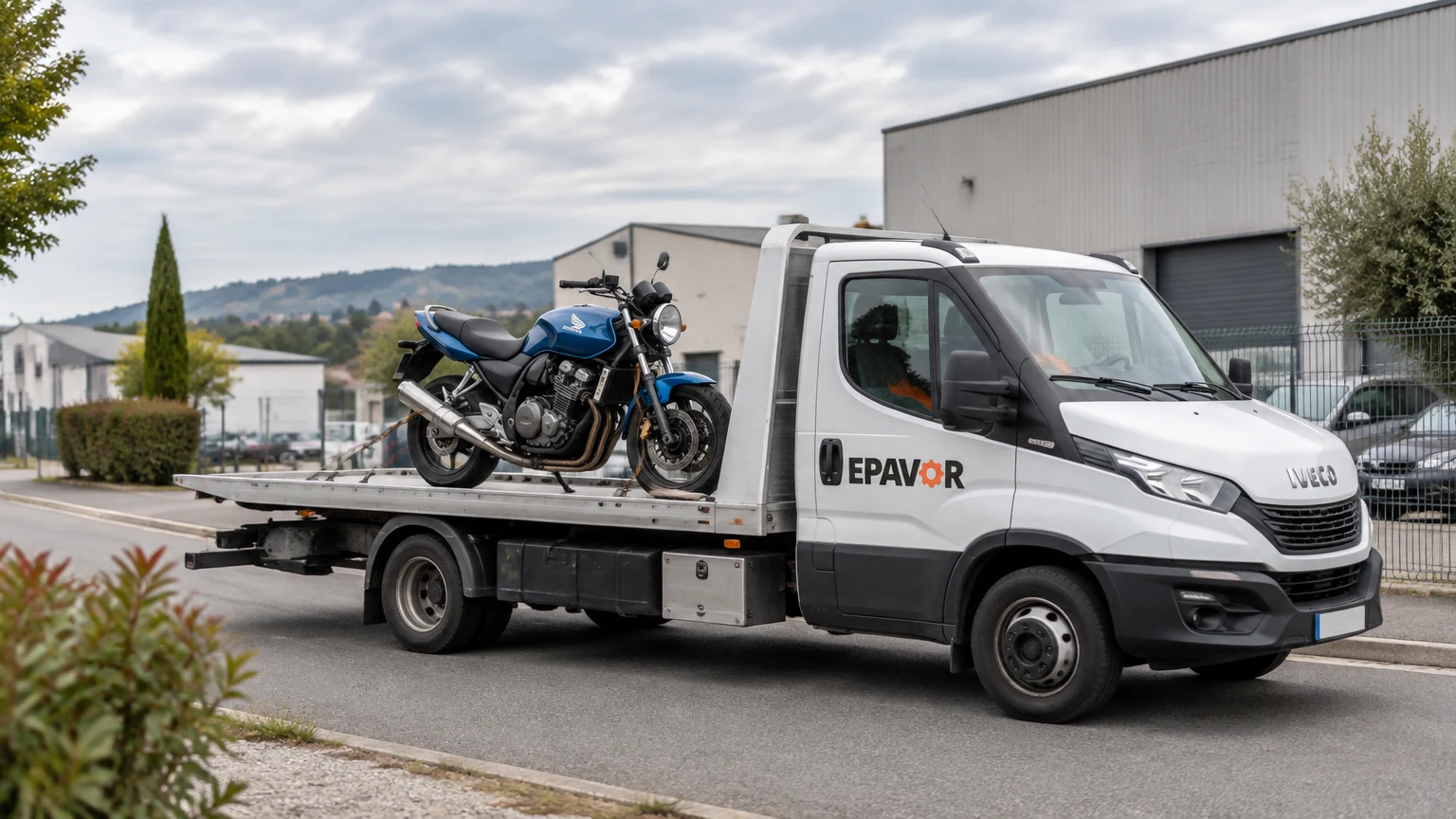 Illustration d’un enlèvement d’épave à Châteauneuf-sur-Isère avec une dépanneuse — service d’épaviste.