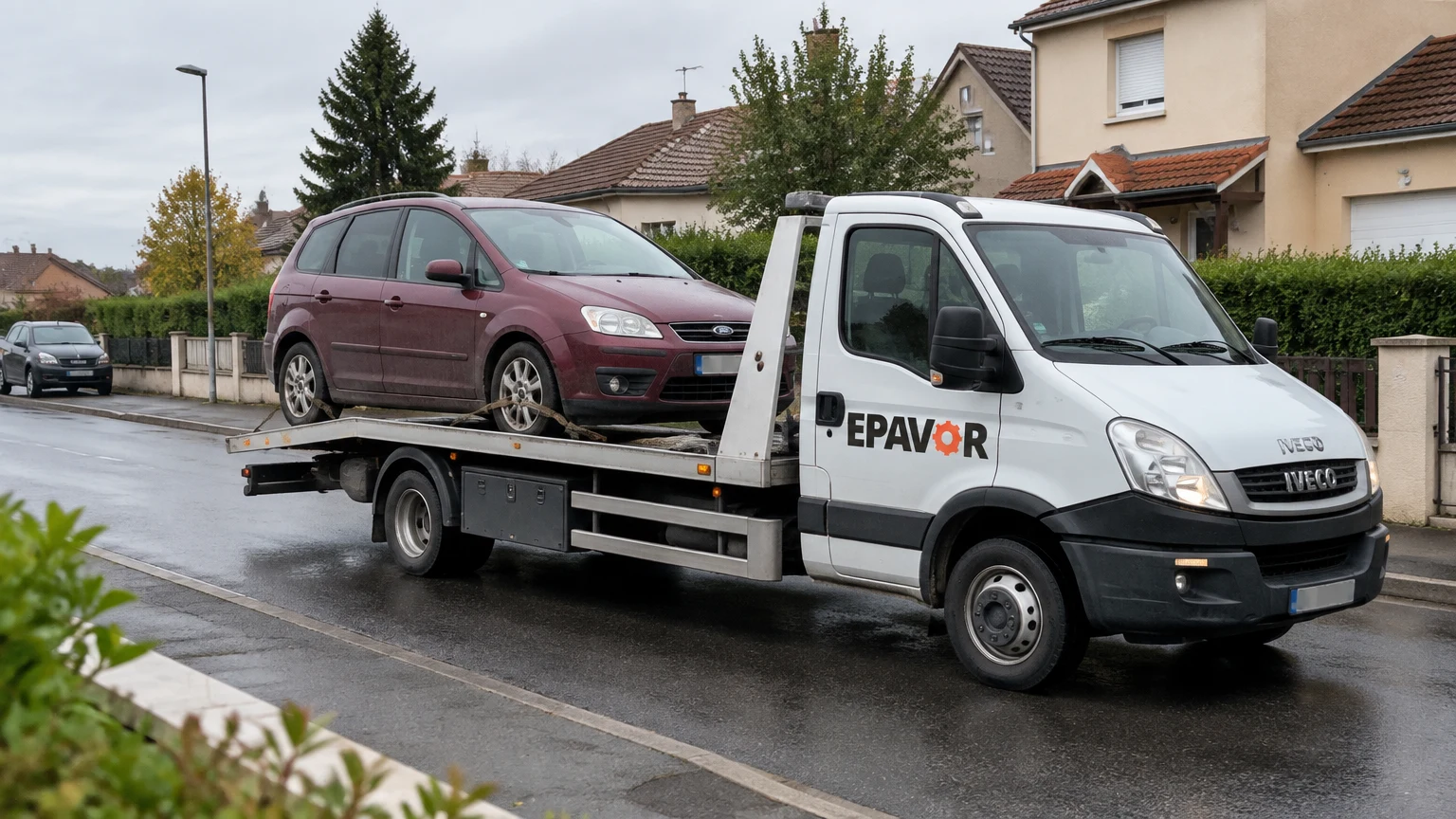 Illustration d’un enlèvement d’épave à Creutzwald avec une dépanneuse — service d’épaviste.