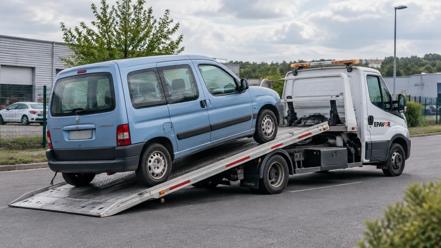 Illustration d’un enlèvement d’épave à Essômes-sur-Marne avec une dépanneuse — service d’épaviste.