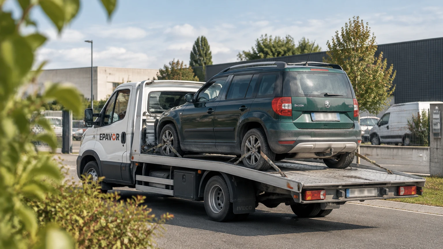 Illustration d’un enlèvement d’épave à Jonzac avec une dépanneuse — service d’épaviste.