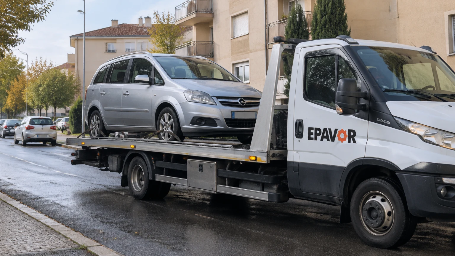 Illustration d’un enlèvement d’épave à Lavaur avec une dépanneuse — service d’épaviste.