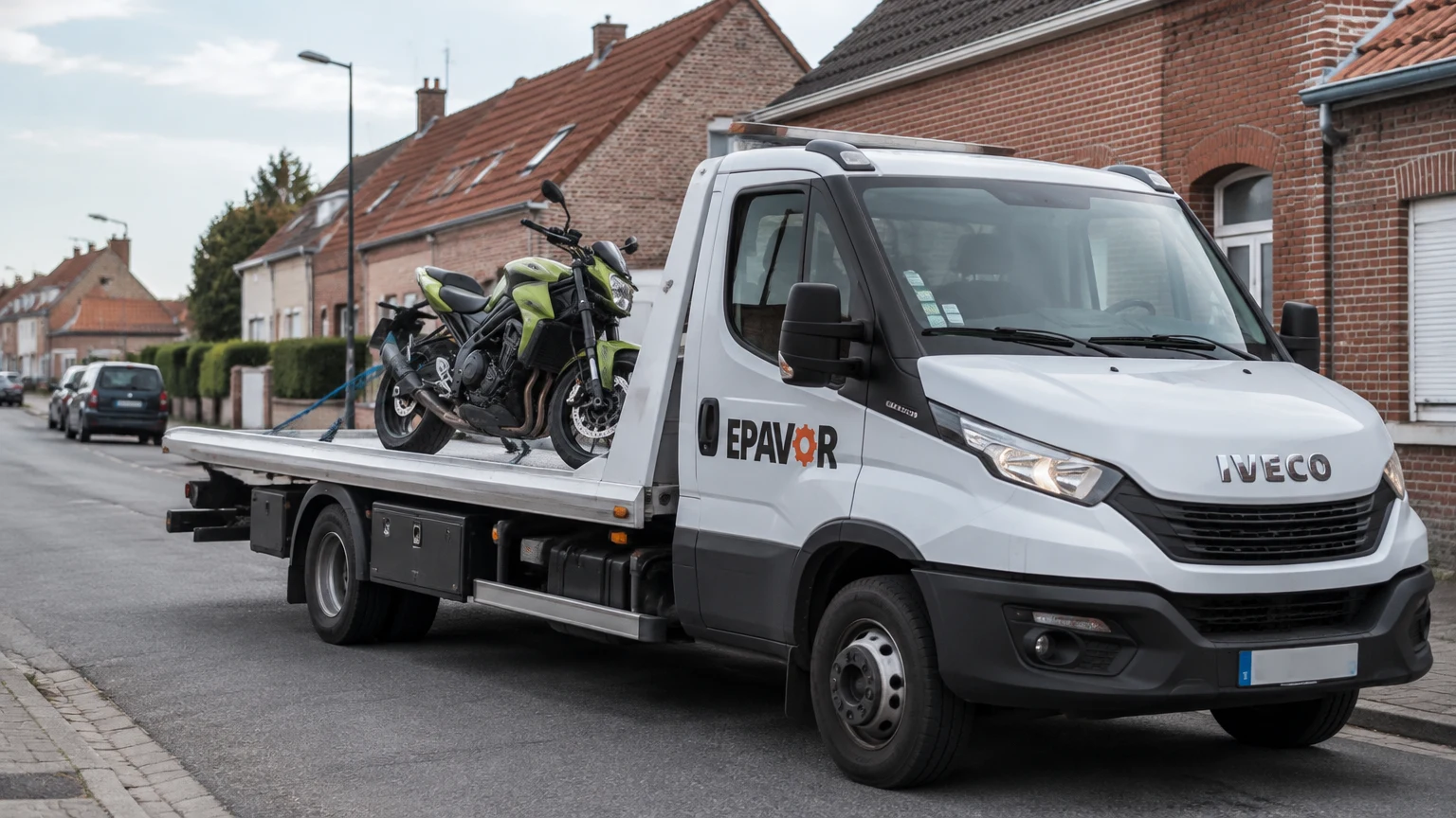 Illustration d’un enlèvement d’épave à Laventie avec une dépanneuse — service d’épaviste.