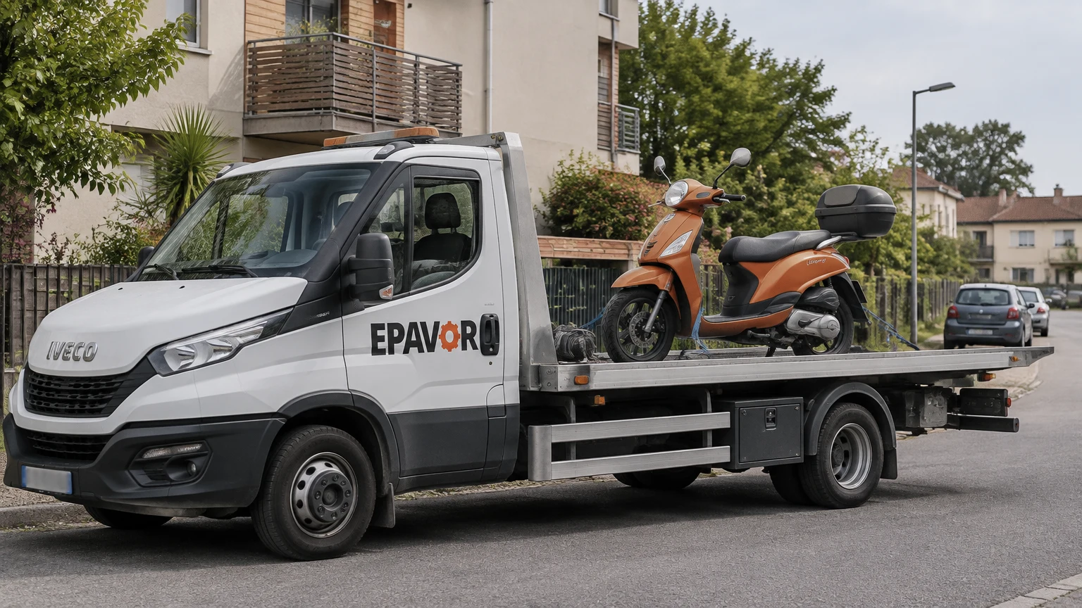 Illustration d’un enlèvement d’épave à Le Teich avec une dépanneuse — service d’épaviste.