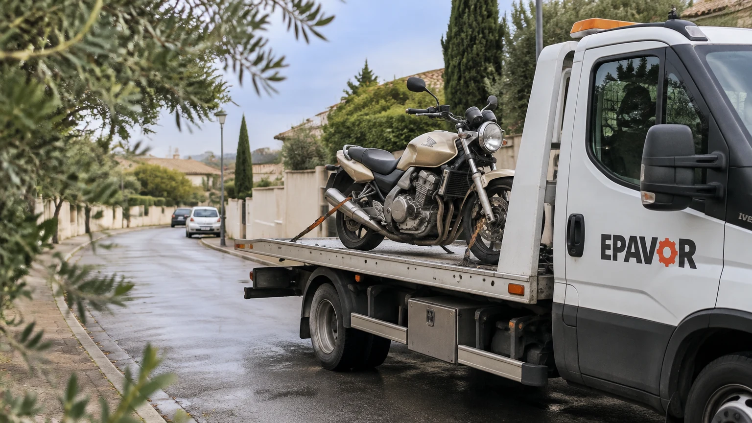 Illustration d’un enlèvement d’épave à Mudaison avec une dépanneuse — service d’épaviste.