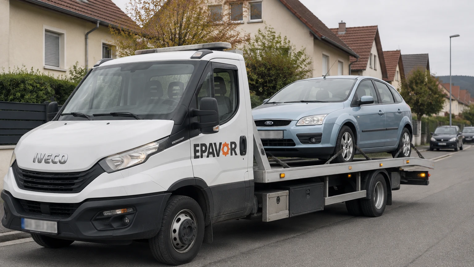 Illustration d’un enlèvement d’épave à Pfaffenhoffen avec une dépanneuse — service d’épaviste.