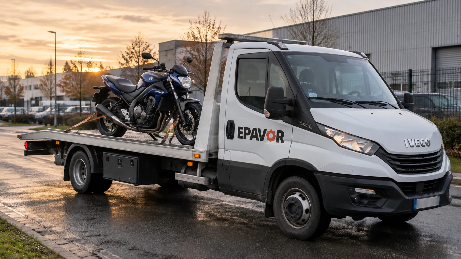 Illustration d’un enlèvement d’épave à Quincy-Voisins avec une dépanneuse — service d’épaviste.