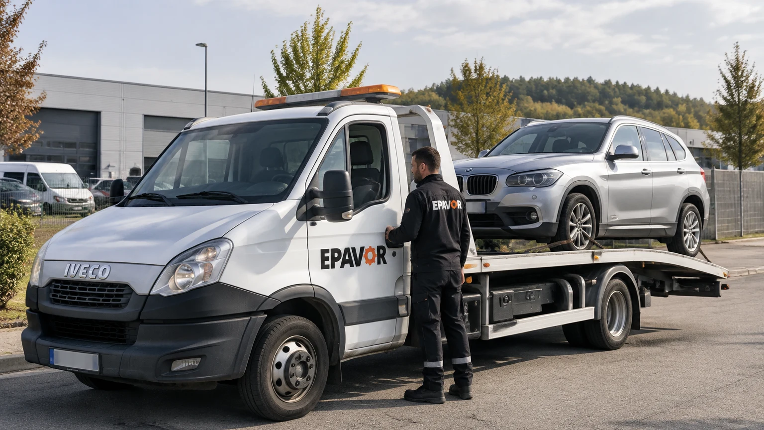 Illustration d’un enlèvement d’épave à Théding avec une dépanneuse — service d’épaviste.