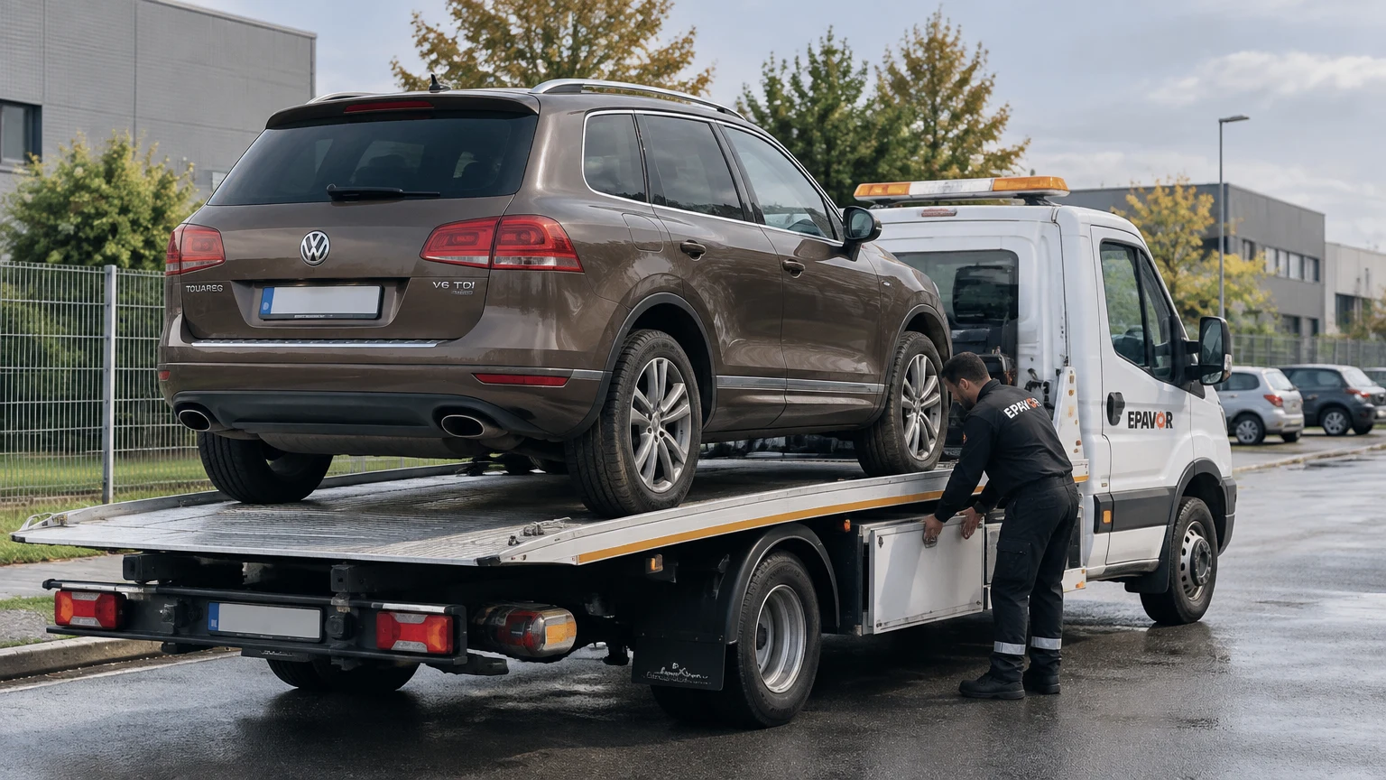 Illustration d’un enlèvement d’épave à Villabé avec une dépanneuse — service d’épaviste.
